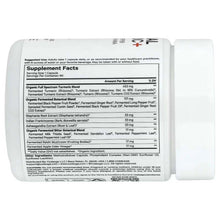 Codeage liposomal turmeric supplement bottle back label showing Supplement Facts table