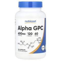 Nutricost Alpha GPC – 300 mg per Capsule, 120 Capsules