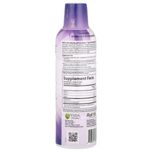 Glutathione+ supplement bottle back label with Supplement Facts and barcode