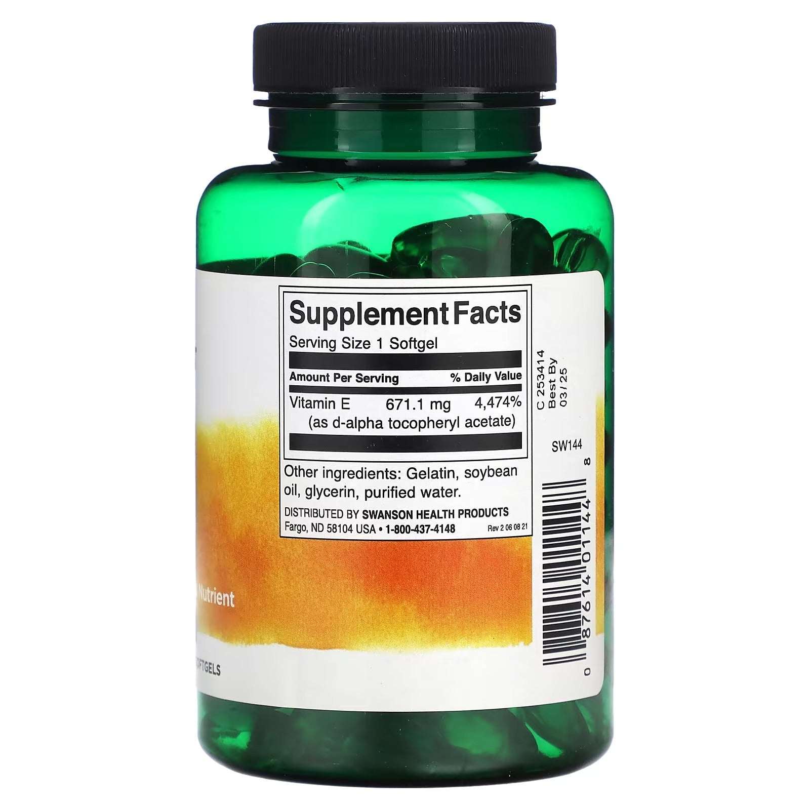 Swanson Natural E – 1,000 IU, 100 Softgels