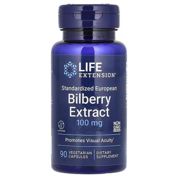 Life Extension European Bilberry Extract – 100 mg, 90 Vegetarian Capsules