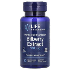 Life Extension European Bilberry Extract – 100 mg, 90 Vegetarian Capsules