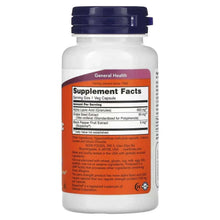 NOW Foods Alpha Lipoic Acid supplement bottle, Supplement Facts panel