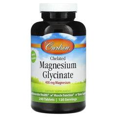Carlson, Chelated Magnesium Glycinate, 240 Tablets (200 mg per Tablet) - Mumzar