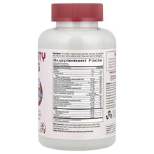 Kids formula gummy bottle back with Supplement Facts panel and nutrition table