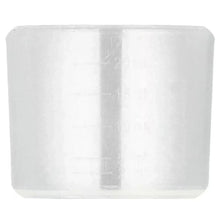 White supplement container with faint label text