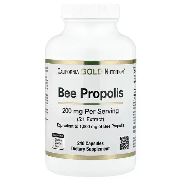 California Gold Nutrition Bee Propolis – 1,000 mg, 240 Capsules - Mumzar