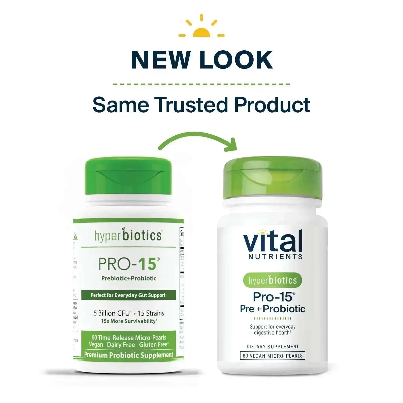 Vital Nutrients Hyperbiotics® Pro-15® – Pre + Probiotic, 60 Vegan Micro-Pearls - Mumzar