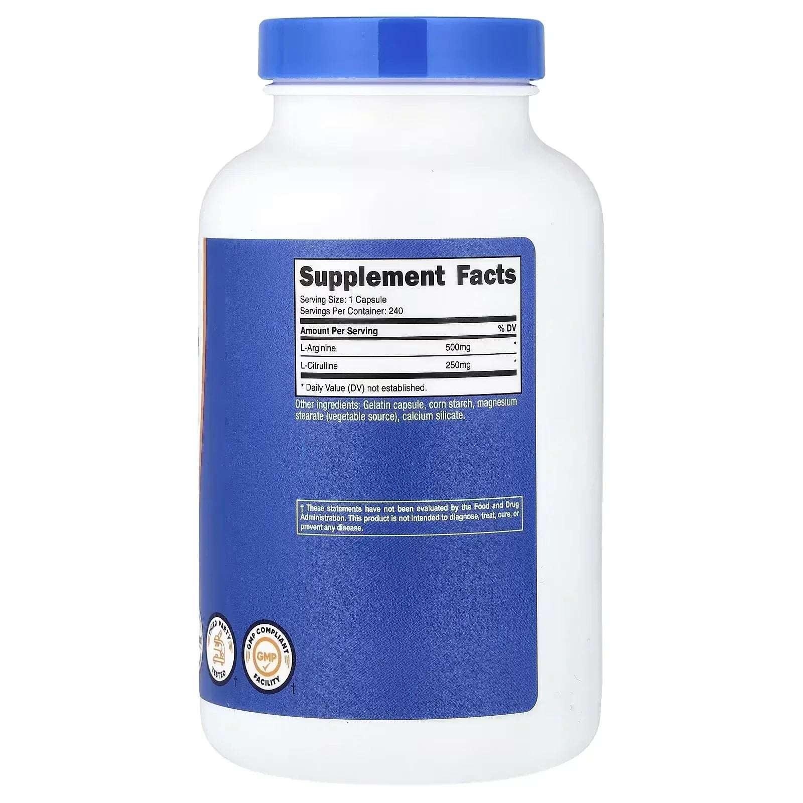 Nutricost L-Arginine + L-Citrulline – 240 Capsules - Mumzar