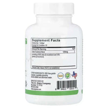 Tocotrienol softgel supplement bottle back label with Supplement Facts panel