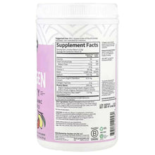 Collagen beauty supplement tub, back panel with Supplement Facts table