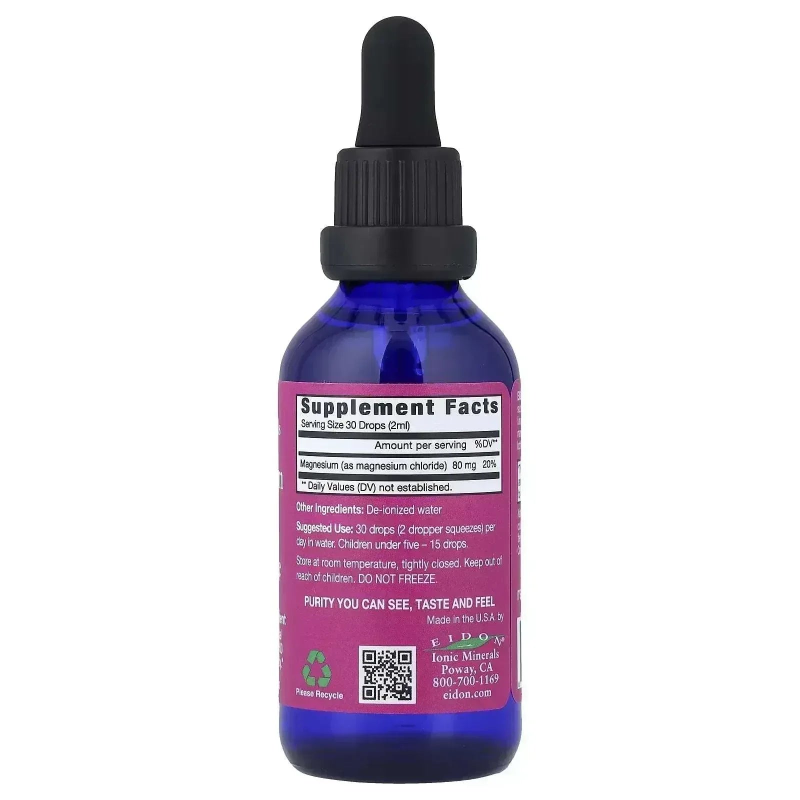 Eidon Ionic Minerals Magnesium – Liquid Concentrate, 2 oz (60 ml) - Mumzar