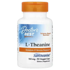 Doctor's Best, L-Theanine, 150 mg, 90 Veggie Caps - Mumzar