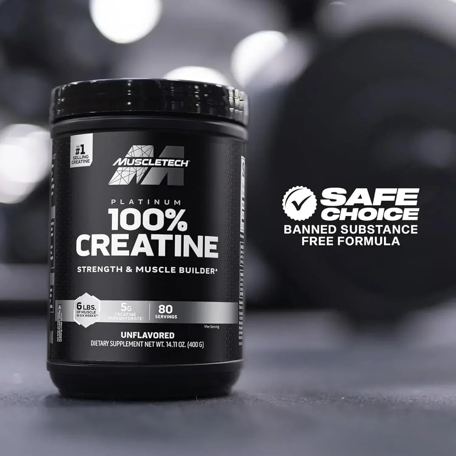 MuscleTech Platinum 100% Creatine Monohydrate Powder Pure Micronized Muscle Recovery, Helps Increase Muscle Power, Boost Strength and Enhance Performance for Men & Women, Unflavored 400 grams - Mumzar