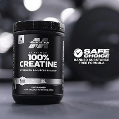 MuscleTech Platinum 100% Creatine Monohydrate Powder Pure Micronized Muscle Recovery, Helps Increase Muscle Power, Boost Strength and Enhance Performance for Men & Women, Unflavored 400 grams - Mumzar