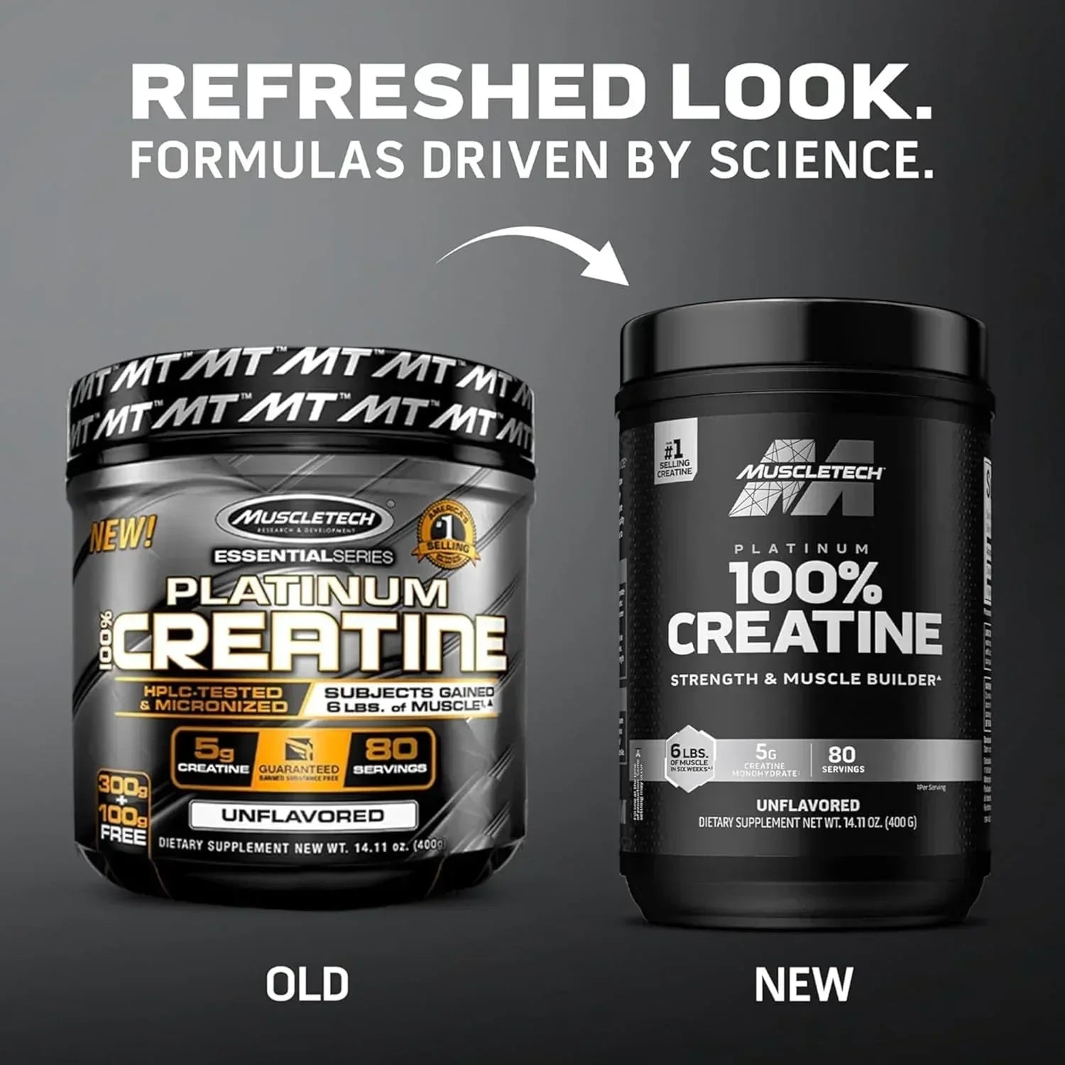 MuscleTech Platinum 100% Creatine Monohydrate Powder Pure Micronized Muscle Recovery, Helps Increase Muscle Power, Boost Strength and Enhance Performance for Men & Women, Unflavored 400 grams - Mumzar