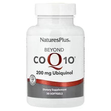Ubiquinol CoQ10 dietary supplement bottle, NaturesPlus Beyond, 200 mg, 30 softgels