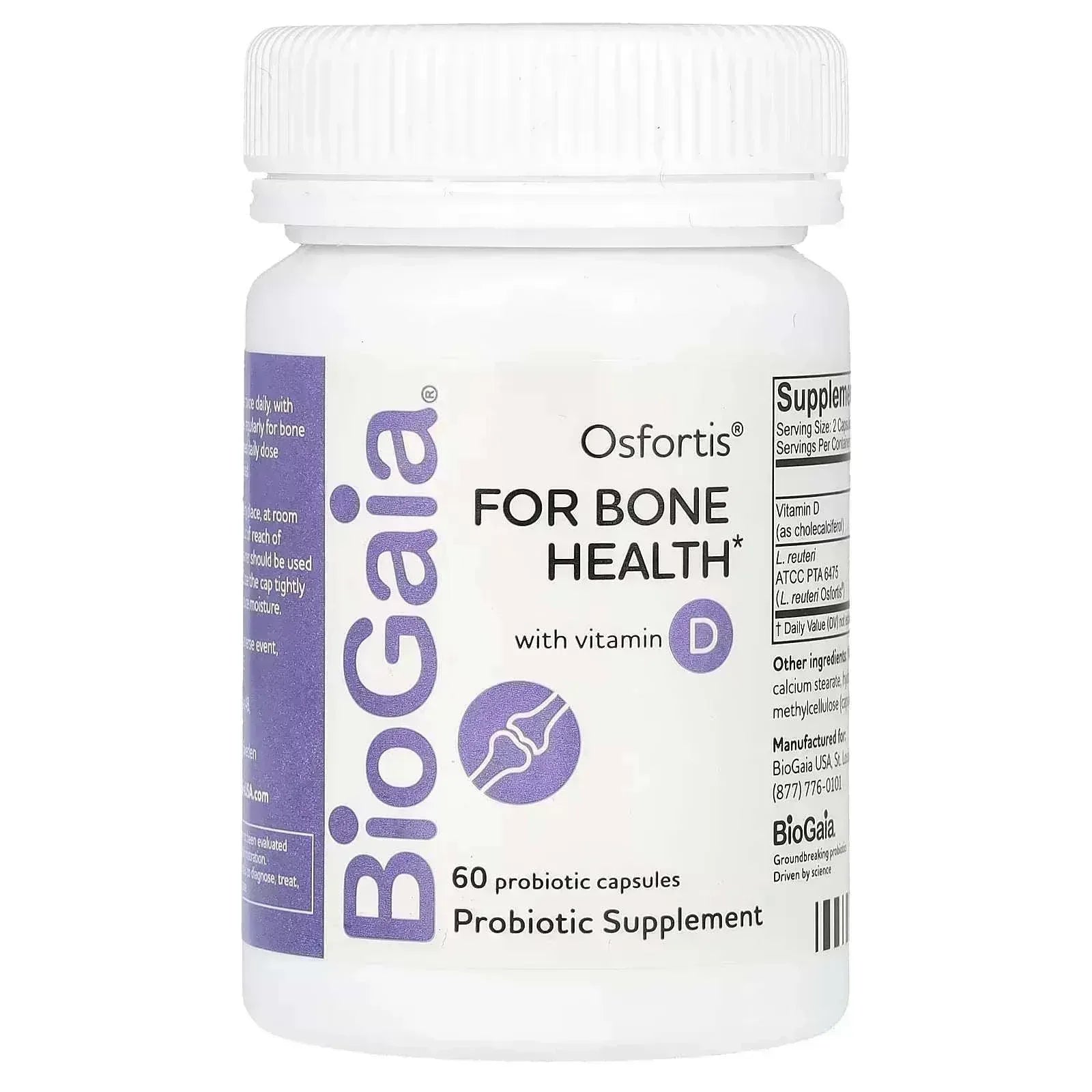 BioGaia Osfortis with Vitamin D – 60 Probiotic Capsules - Mumzar