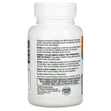 Supplement facts label on glucosamine chondroitin complex MSM bottle