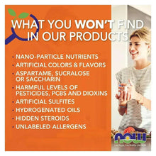 Ingredient claims panel listing what the product does not contain