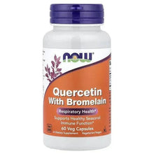 NOW Foods Quercetin with Bromelain bottle, 60 veggie capsules