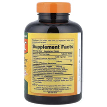 Ester-C vitamin C supplement bottle back label with Supplement Facts