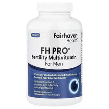 Fairhaven Health FH PRO fertility multivitamin bottle for men, front label