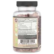 Growth gummy multivitamin bottle, back Supplement Facts panel