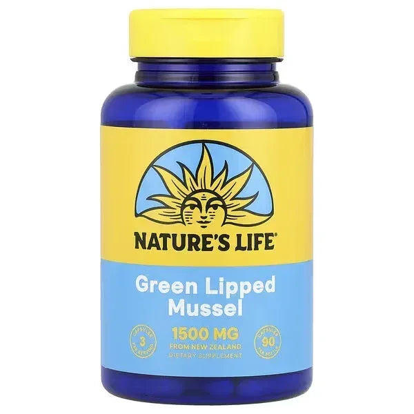 Nature's Life Green Lipped Mussel – 90 Capsules, 500 mg Each - Mumzar