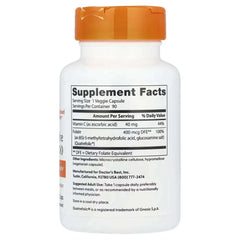 Doctor's Best, Fully Active Folate 400, 400 mcg, 90 Veggie Caps - Mumzar