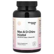 Wholesome Story Myo & D-Chiro Inositol vegetarian supplement bottle, front label