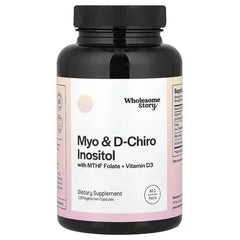 Wholesome Story Myo & D-Chiro Inositol with MTHF Folate + Vitamin D3 – 120 Vegetarian Capsules - Mumzar