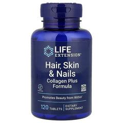 Life Extension, Hair, Skin & Nails, Collagen Plus Formula, 120 Tablets - Mumzar