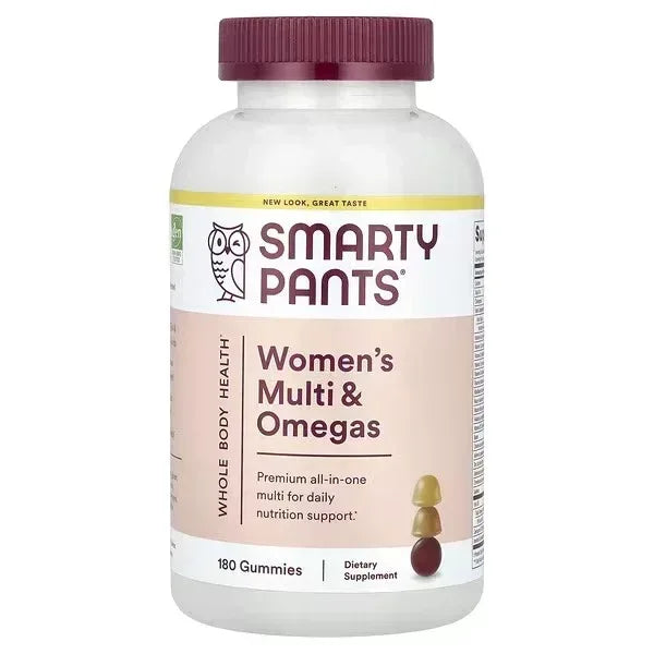 SmartyPants Women’s Multi & Omegas Gummies – Blueberry, Orange & Lemon Cream, 180 Gummies (Discontinued) - Mumzar