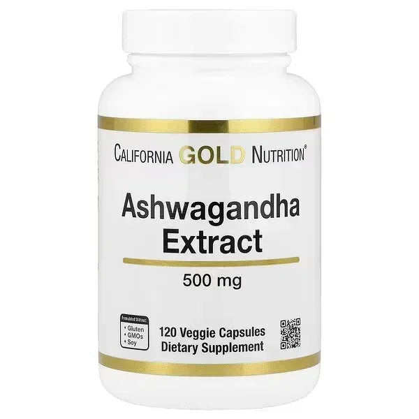 California Gold Nutrition, Ashwagandha, 500 mg, 120 Veg Capsules - Mumzar
