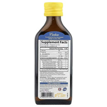 Fish oil bottle back with Supplement Facts panel and ingredient information