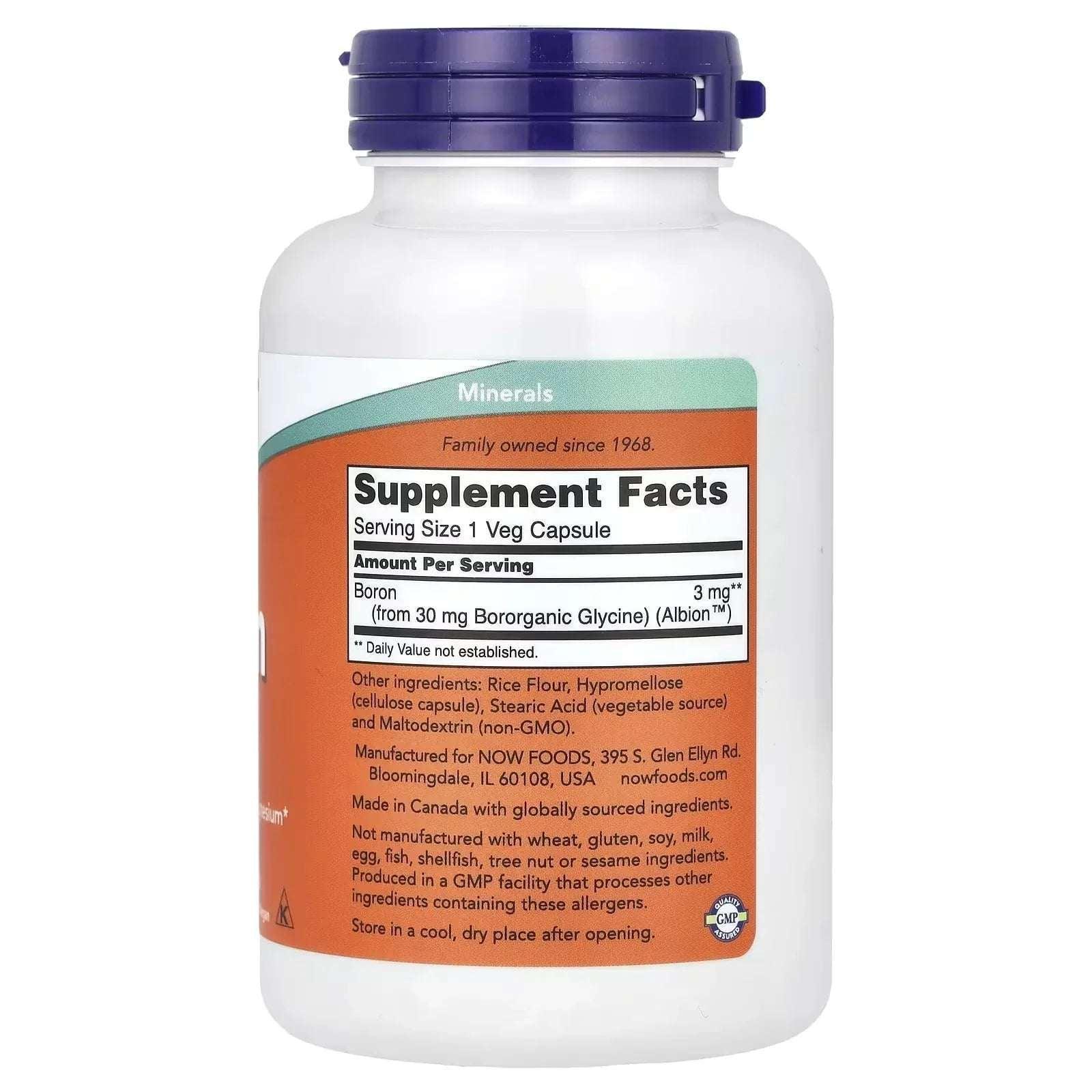 NOW Foods, Boron, 3 mg, 250 Veg Capsules - Mumzar