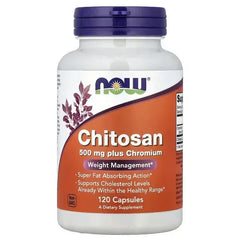 NOW Foods, Chitosan plus Chromium, 120 Capsules - Mumzar