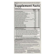 Supplement Facts nutrition panel for Raw Prenatal vegetarian capsules