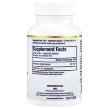 Shilajit extract supplement bottle, back label with Supplement Facts panel