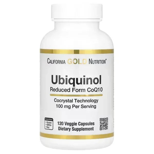 California Gold Nutrition Ubiquinol Reduced CoQ10 – 100 mg, 120 Veggie Capsules - Mumzar
