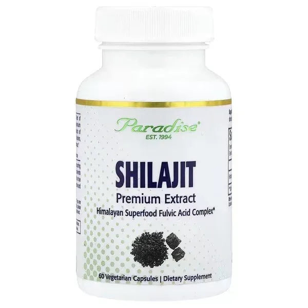 Paradise Herbs, Shilajit Extract, 250 mg, 60 Vegetarian Capsules - Mumzar