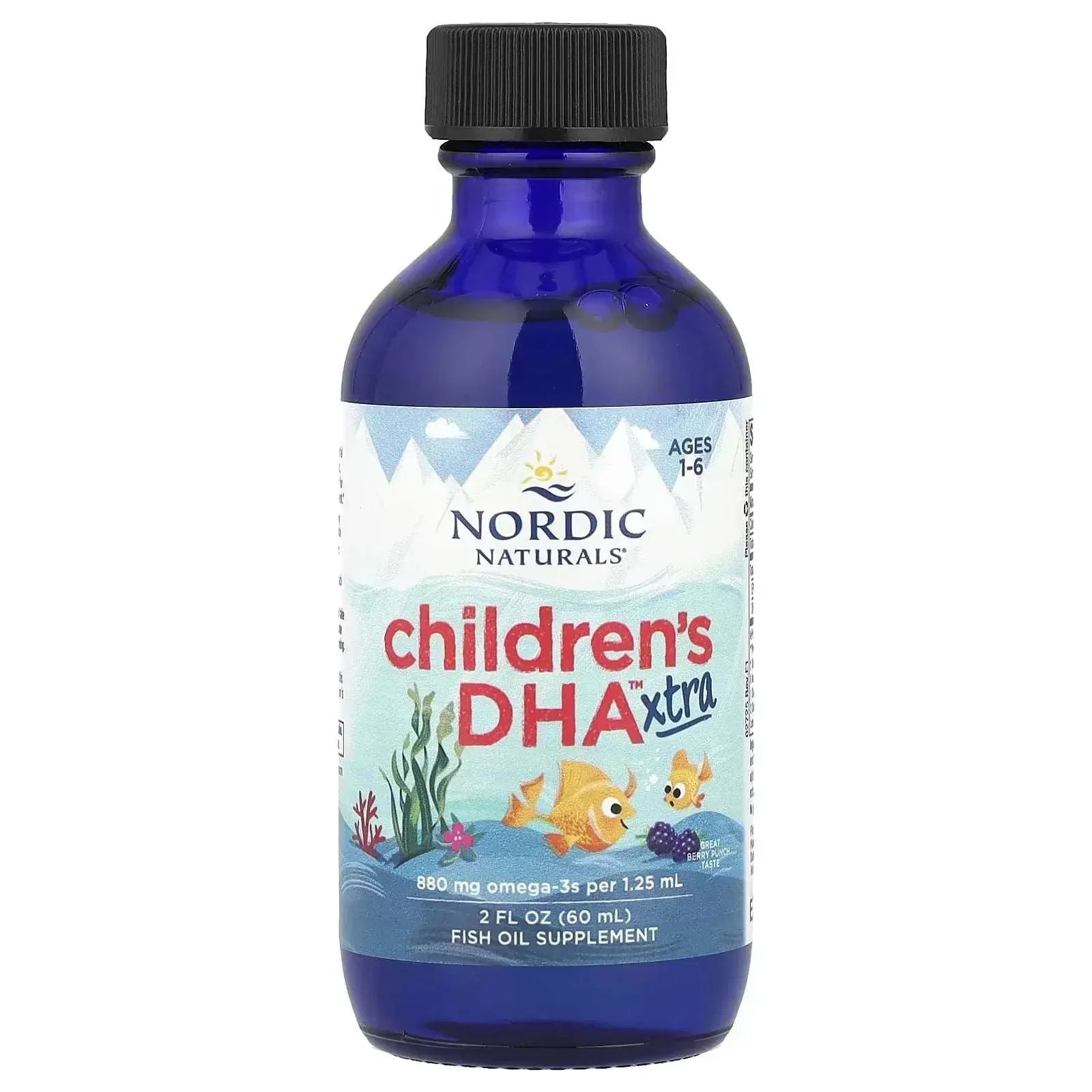 Nordic Naturals Children’s DHA™ Xtra – Ages 1–6, Great Berry Punch, 2 fl oz (60 ml) - Mumzar