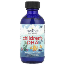 Nordic Naturals children’s DHA Xtra fish oil bottle, dark blue, berry label