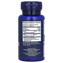 Glutathione dietary supplement bottle, back label with Supplement Facts and serving size
