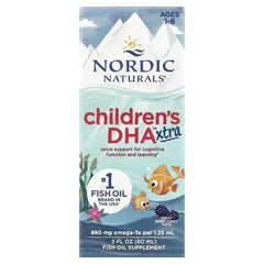 Nordic Naturals Children’s DHA™ Xtra – Ages 1–6, Great Berry Punch, 2 fl oz (60 ml) - Mumzar