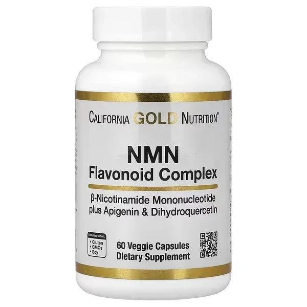 California Gold Nutrition, NMN Flavonoid Complex with Apigenin and Dihydroquercetin, 60 Veggie Capsules - Mumzar