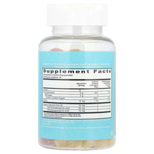 Omega-3 kids gummy supplement bottle back label with Supplement Facts panel