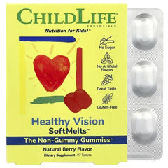 ChildLife Essentials, Healthy Vision SoftMelts™, Natural Berry, 27 Tablets - Mumzar