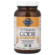 Vitamin Code RAW Vitamin C supplement bottle with 120 vegan capsules label